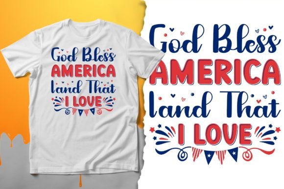 4th of July SVG Typograph T-Shirt Design