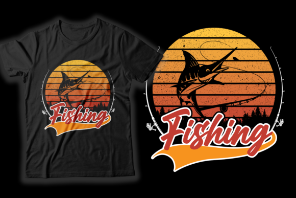 Fishing T Shirt Design Graphics and Print Templates