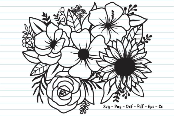 Flower Svg, Flowers V.1 Graphics and Print Templates
