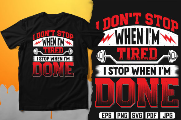 Gym Fitness T-Shirt Design Vector Graphics and Print Templates