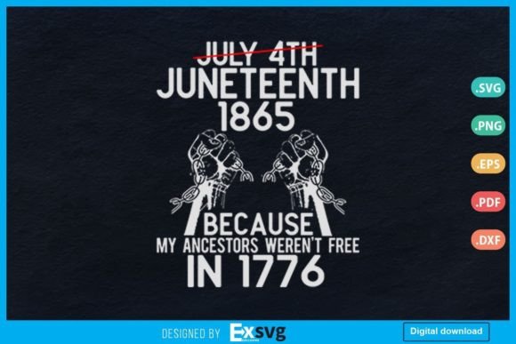 My Ancestors Weren t Free in 1776 Graphics and Print Templates