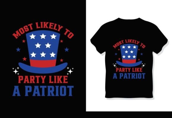 Patriot 4th July T-Shirt Design Graphics and Print Templates