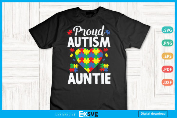 Proud Autism Auntie Autism Awareness Graphics and Print Templates Review