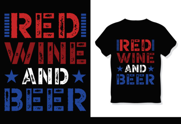 Red Wine 4th July Tshirt Design Review